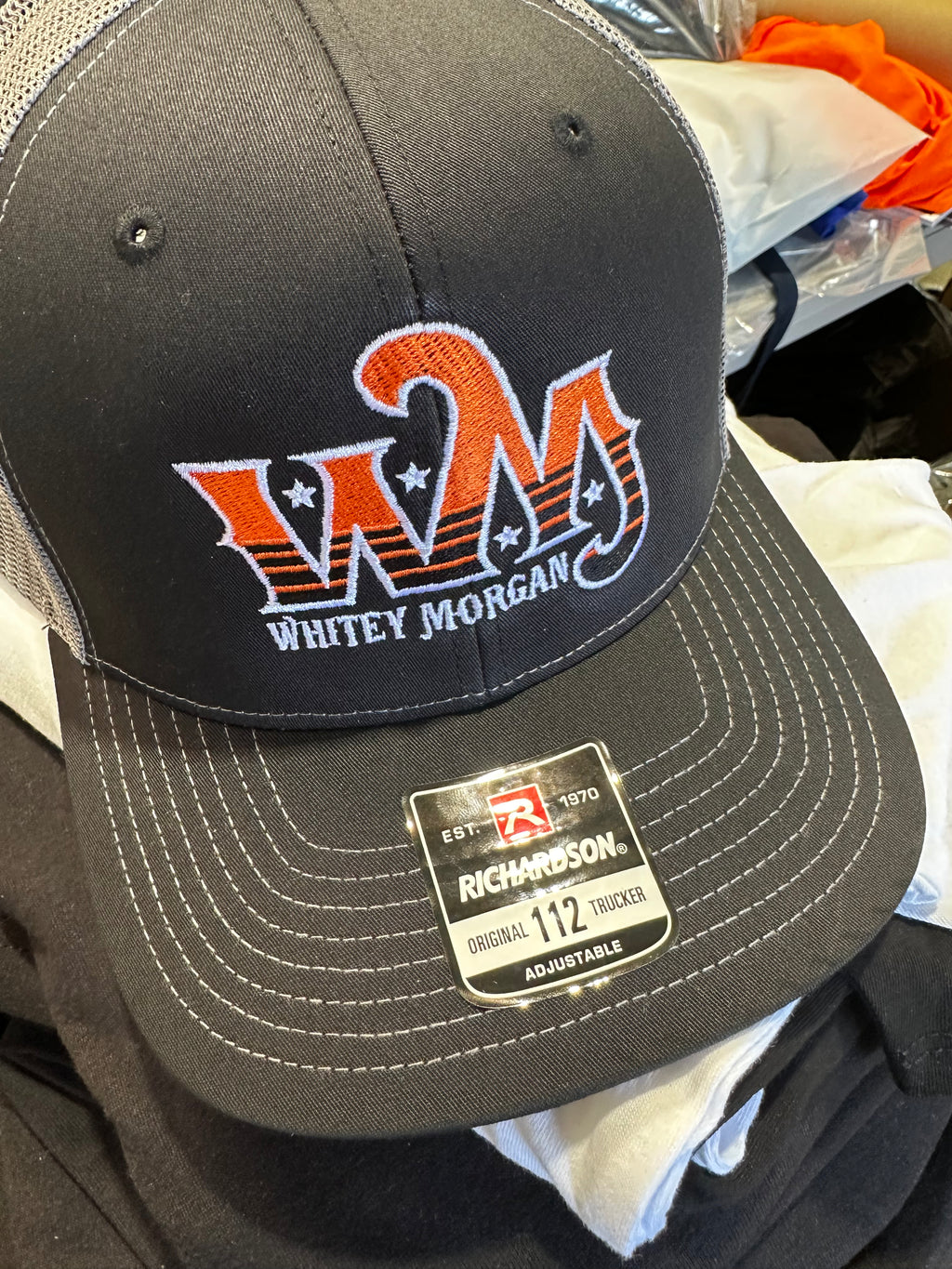 Black/Orange "WM" Trucker Hat